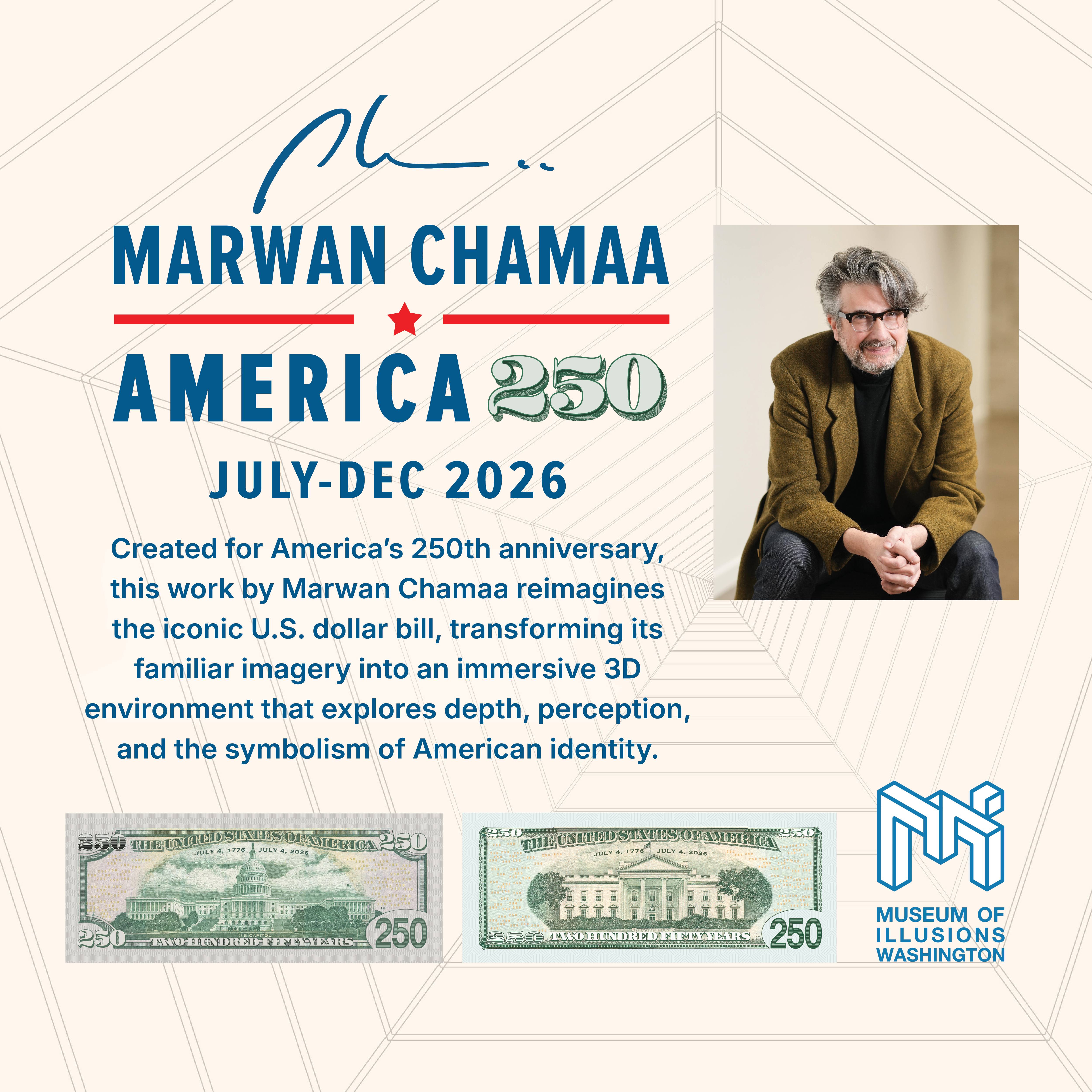 Museum of Illusions DC and Marwan Chamaa Celebrate America 250 With Immersive Art Installation