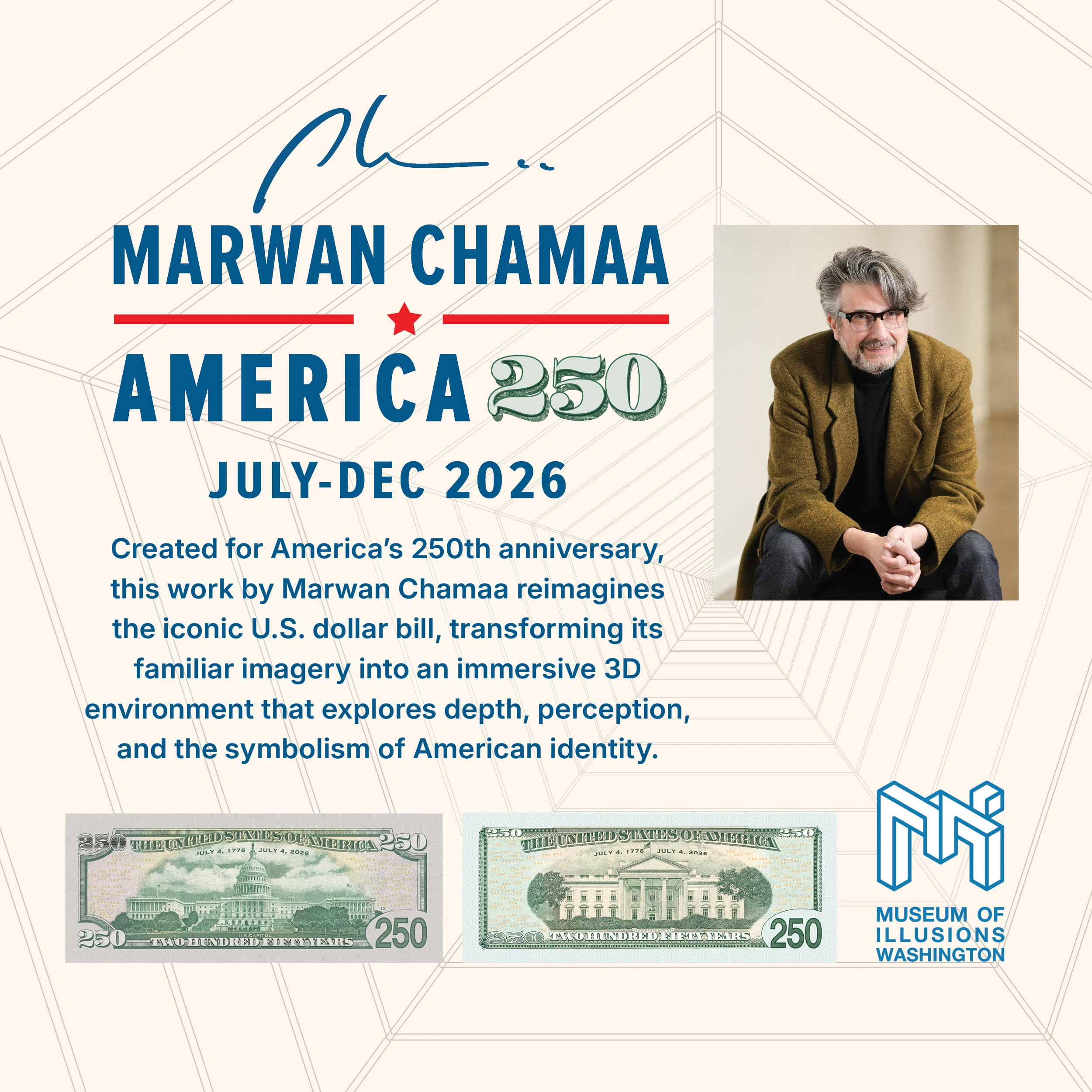 Museum of Illusions DC and Marwan Chamaa Celebrate America 250 With Immersive Art Installation